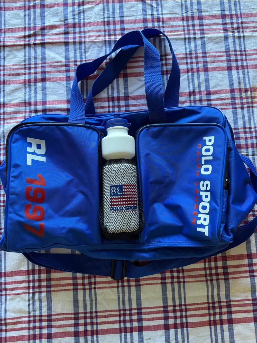 Polo by Ralph Lauren Royal Blue Polo Sport Gym Tote with RL 1997 Graphic